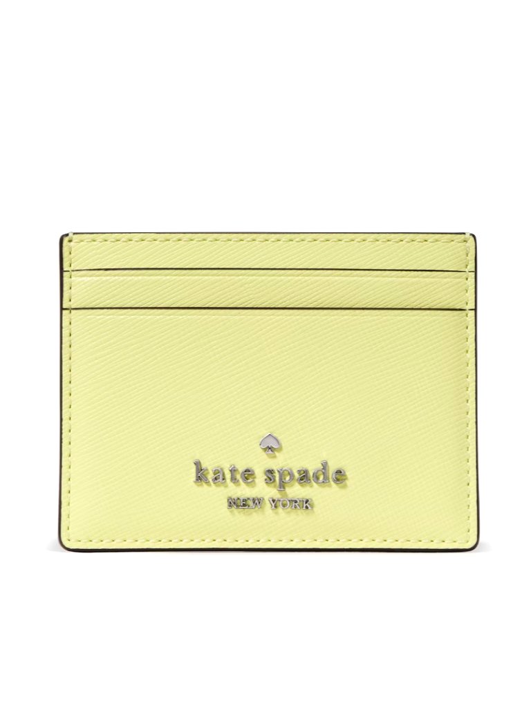 New Kate Spade Small Slim Card Holder Tennis Ball